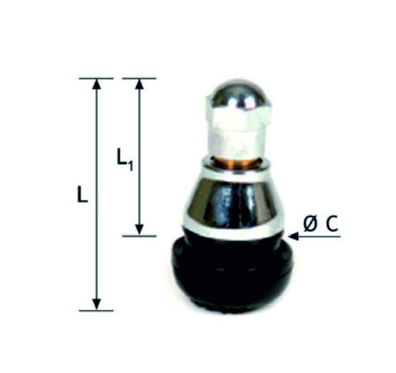 Valvula Tubless Cromada TR412